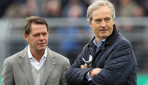 Schwere Zeiten für den HSV: Sportchef Frank Arnesen (l.) und Präsident Carl-Edgar Jarchow