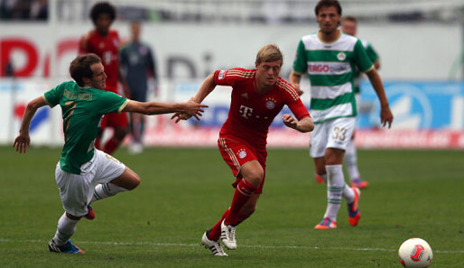 Der FC Bayern gewann das Hinrundenspiel im Ronhof mit 3:0