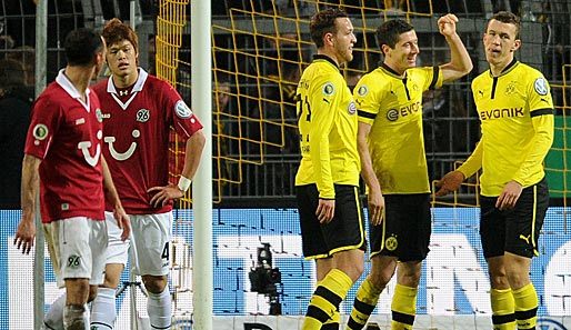 Dortmund empfing Hannover im Dezember 2012 im DFB-Pokal und siegte 5:1