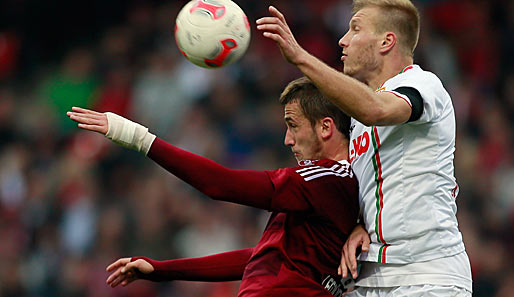Augsburg und Nürnberg trafen sich in der Bundesliga bisher drei Mal - nur ein Tor fiel dabei