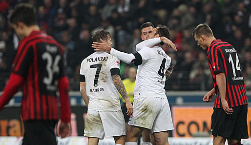 Das Hinspiel in Frankfurt gewann der FSV Mainz 05 mit 3:1 gegen die Eintracht