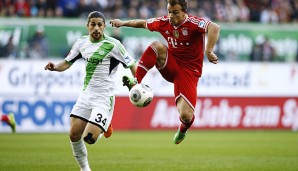 Wolfsburg und die Bayern lieferten sich einige packende Zweikämpfe und Laufduelle