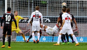 Daniel Didavi trifft mit seinem 9. Saisontor zum 2:0 für Stuttgart in Frankfurt