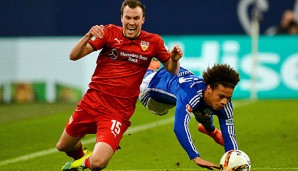 Kevin Großkreutz (l.) war mit dem VfB Stuttgart auf Schalke zu Gast