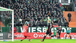 Max Kruse trifft zum 1:0 für Werder