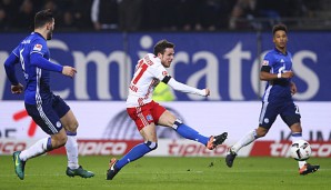 Nicolai Müller erzielte das 1:0 für den Hamburger SV