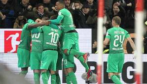 Erfolgserlebnis nach vier Spielen mit drei deutlichen Pleiten in Folge ohne Sieg: Borussia Mönchengladbach bejubelt in Mainz einen Auswärtsdreier.
