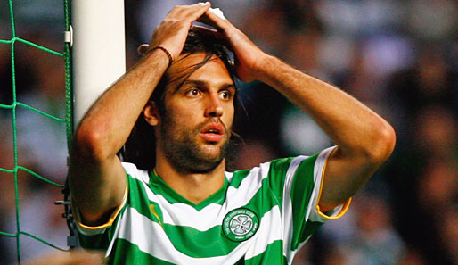 Der Grieche Samaras kann es nicht fassen: Celtic Glasgow steht vor dem Aus
