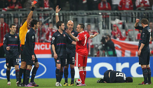 Franck Ribery (M.) wechselte 2007 von Olympique Marseille nach München