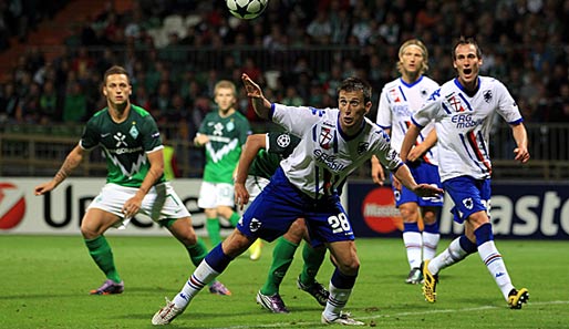 Werder gewann das Hinspiel in Bremen gegen Sampdoria Genua mit 3:1