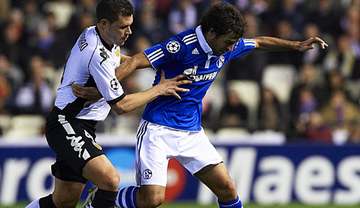 Raul sorgte mit seinem Treffer für Schalkes 1:1 in Valencia