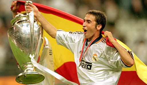 Raul gewann mit Real Madrid 1998, 2000 und 2002 den Titel in der Champions League