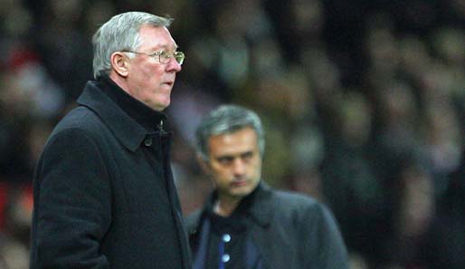 Holte sich Tipps bei Jose Mourinho (r.): ManUnited-Coach Alex Ferguson