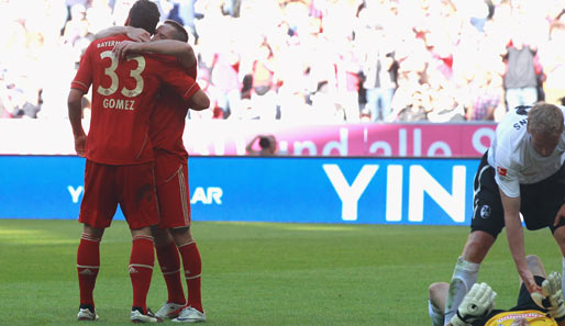 Mario Gomez und Franck Ribery: Zwei Garanten für den Bayern-Kantersieg gegen Freiburg
