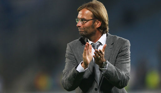Dortmund-Trainer Jürgen Klopp kämpft gegen die Enttäuschung nach der Niederlage gegen Marseille