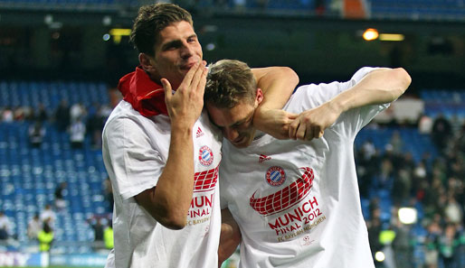 Arm in Arm zum Champions-League-Triumph? Mario Gomez und Manuel Neuer jubeln in Madrid