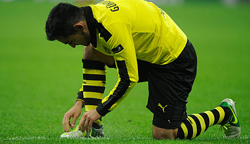 Dortmunds Ilkay Gündogan hatte zuletzt große Probleme mit dem rechten Fuß