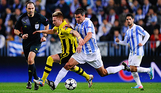 Dortmund und Malaga betrieben hohen Aufwand - die Chancenverwertung war allerdings mangelhaft