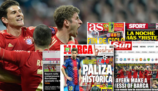 Die internationale Presse liegt den Bayern nach ihrem Sieg über Barcelona zu Füßen