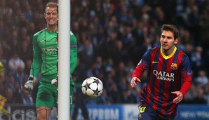 Lionel Messi (r.) stellte mit seinem Führungstor für die Katalanen einen Rekord auf