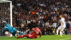 Auch David Alaba konnte das 0:1 von Karim Benzema nicht verhindern