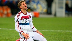 Thomas Müller erlebte mit den Bayern gegen Donezk einen Tag zum Vergessen