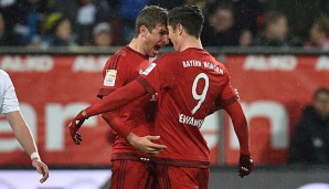 Thomas Müller und Robert Lewandowski kommen in der Liga bereits auf 39 Tore
