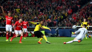 Nutzt Pierre-Emerick Aubameyang seine Chancen im Rückspiel gegen Benfica besser?