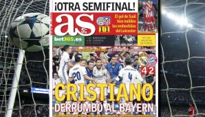 "As" verneigt sich vor Ronaldo natürlich. Er habe die Bayern "zerstört". Nicht ohne Stolz der Verweis im Kleingedruckten: "Real ist das erste Team, das zum siebten Mal in Folge im Halbfinale steht"