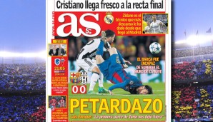 "AS" spricht von einem "großen Knall" und meint wohl Barcas sportliche und Messi sprichwörtliche Bruchlandung