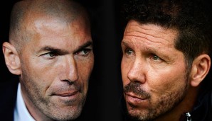 Zinedine Zidane (l.) und Diego Simone treffen sich zum Showdown im Champions League Halbfinal-Rückspiel