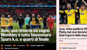 Die Gazetta dello Sport hat ein Traumcomeback von Juventus im Wembley-Stadion gesehen.