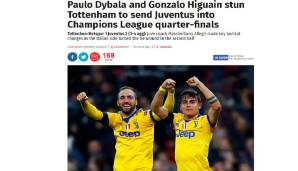 Auch der Independent hat in Higuain und Dybala die Hauptprotagonisten für das Weiterkommen von Juventus gesehen.