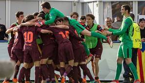 Der FC Barcelona gewinnt die UEFA Youth League.