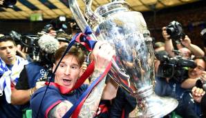 4 Titel: Lionel Messi (Argentinien) mit dem FC Barcelona (2005/06, 2008/09, 2010/11, 2014/15).