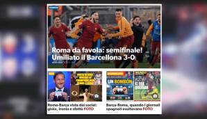 Der Corriere dello Sport schwärmt vom "fabelhaften Rom", das Barca "gedemütigt" hat.