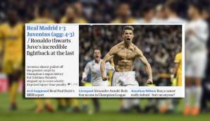 Der Guardian sah Juve kurz vor der größten Sensation in der Geschichte der Champions League, ehe Ronaldo die unglaubliche Aufholjagd schlussendlich vereitelte.