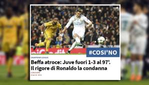 Auch die Tuttosport sah ein furioses Team aus Turin, das durch Ronaldos Elfmeter grausam verspottet wurde.