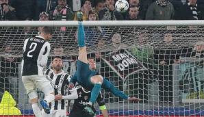 Cristiano Ronaldo gelang gegen Juventus Turin ein spektakulärer Fallrückzieher.