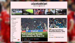 "Alle stehen für Ronaldo": Bei der Gazzetta huldigt man ebenso Cristiano, der Juventus "demoliert" hat.