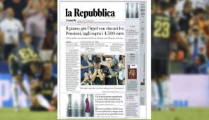 La Repubblica (Italien): "Ronaldo vertrieben - Tränen im ersten Champions-League-Spiel."