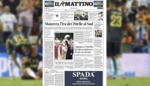 Il Mattino (Italien): "Die schwarze Nacht von Ronaldo, der unter Tränen des Platzes verwiesen wird."
