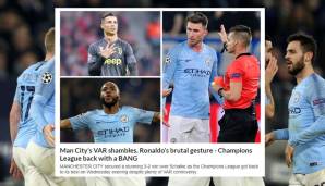 Daily Star (England): "Manchester City sichert sich trotz Videobeweis-Kontroverse einen beeindruckenden 3:2-Sieg über Schalke, während die Champions League zur Höchstform aufläuft"