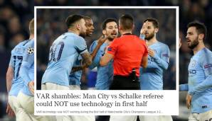 Daily Express (England): "Videobeweis-Durcheinander: Schiedsrichter konnte Technologie in der ersten Hälfte nicht nutzen"