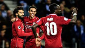Durch Tore von Sadio Mane und Mohamed Salah hat sich der FC Liverpool in Porto durchgesetzt.