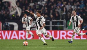 Platz 4: Paulo Dybala (Juventus Turin) – 4 von 6 Großchancen verwandelt (66,7 Prozent)