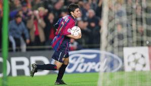 Platz 4: Javier Saviola - 8 Tore für den FC Barcelona.