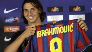 2. Platz: ZLATAN IBRAHIMOVIC für 69,5 Millionen Euro von Inter Mailand zum FC Barcelona.