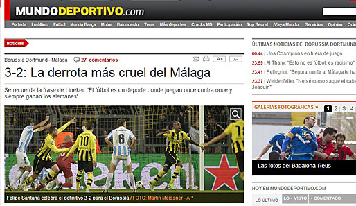 Und auch "El Mundo" aus Spanien findet: "Der grausamste Weg für Malaga"
