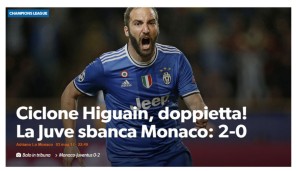 Andere Wortwahl, gleicher Sinn: Corriere dello Sport verehrt den "Zyklon" Higuain